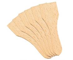 KESPER 69966 Spatules à raclette Set de 6 en Bois, Nature, 15 cm