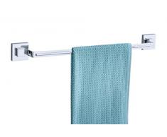 WENKO 22684100 Porte serviette Uno Quadro Vacuum-Loc, ABS/Acier Inoxydable, 60,5 x 6 x 7 cm