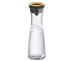 WMF Basic Carafe Ã eau, 1,0 l, hauteur 29 cm, carafe en verre, couvercle en silicone, fermeture en gros plan, Or