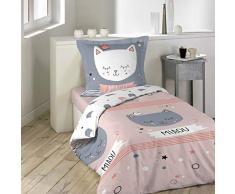 douceur dintÃ©rieur parure 2 piÃ¨ces 140x200 cm mimi chat