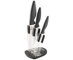 Pradel Jean Dubost 167/10533 Bloc Plexi avec 3 Couteaux Lame CÃ©ramique Blanc Noir