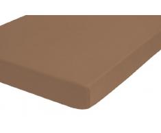 Biberna 77641/077/341 Drap Housse en Jersey Stretch SpÃ©cial Sur-Matelas de 8 Ã 10 cm dEpaisseur pour un Lit Marron 140 x 200 cm Ã 160 x 200 cm