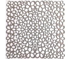 IFC Papillon C.V. évier de Cuisine Tapis de Protection â Fleur, Plastique, Taupe, 31.5x31.5 cm.