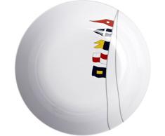 Marine Business RÃ©gate Assiette Ã Soupe en mÃ©lamine, Multicolore, 19Â x 19Â x 5.5Â cm, 6Â unitÃ©s