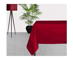 Soleil docre Alix Nappe, Polyester, Rouge, 140 x 140 cm