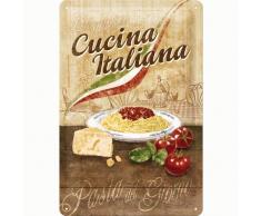 Nostalgic-Art 22199 Plaque en mÃ©tal Cuisine Italienne [en Italien] 20 x 30 cm