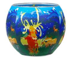 Him CC206 photophore Verre Wapiti, Multicolore, 11x11x9 cm