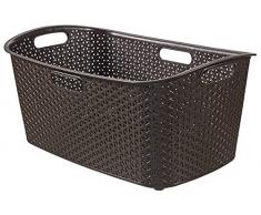 CURVER | Panier à linge 47L - My Style, Chocolat, Laundry Hampers & Baskets, 60x39x27,8 cm
