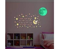 Walplus Jaune Lune Plus Autocollant Mural, Vinyle Multicolore, 24 X 35 X 3 CM