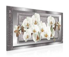 Tableau decoration murale Fleurs dorchidÃ©e - XXL Impression sur Toile Salon Appartment 1 Parties - prÃªt Ã accrocher - 205412b