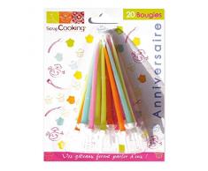 ScrapCooking 5003 Boite de 20 Bougies Assorties, Paraffine, Multicolore, 17,5 x 13,5 x 3,5 cm