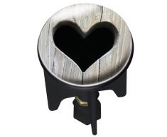 Wenko 20732100 Pluggy Bouchon de Lavabo Coeur