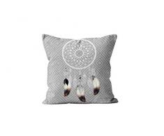 Soleil docre Housse de Coussin, Polyester, Gris, 40 x 40 cm