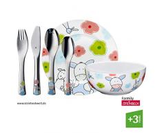 WMF 1294459964 Set de 6 Couverts Enfant, Acier Inoxydable, Multicolore, 40 x 25 x 9,8 cm