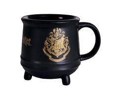HARRY POTTER SCMG24474 Mug Chaudron en cÃ©ramique-EmblÃ¨me Poudlard 511ml / 18oz, Noir et dorÃ©