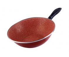 Megafesa Toscana Terracota - Wok, diamÃ¨tre 28 cm, Bordeaux