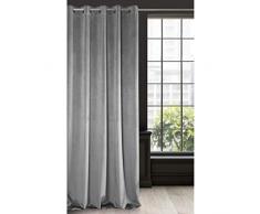 Eurofirany Rideau en Velours, Tissu, Gris Acier, 140x250cm