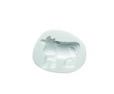 Silikomart 71.129.00.0096 Moule pour Pâte à Sucre SLK029 Vache Silicone Blanc