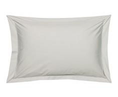 Blanc des Vosges Uni Percale Taie Coton Platine 50 x 75 cm