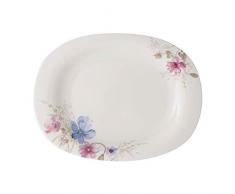 Villeroy & Boch Mariefleur Gris Basic Plat, Porcelaine Premium, Blanc/Multicolore