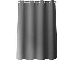 Enjoy Home 2010GR140180 Rideau Occultant avec 8 Oeillets Polyester Gris 180 x 140 cm