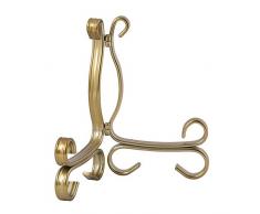 InterDesign Astoria porte assiette rÃ©glable, chevalet livre, moyen porte photo en mÃ©tal, couleur laiton