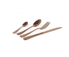 Excelsa Vintage Copper Service de couverts 24 piÃ¨ces, acier inoxydable 18/0