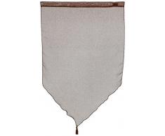 Lovely Casa RA11697016 MONNA Paire de brise bise Polyester Chocolat 90 x 60