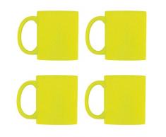 eBuyGB - Tasse en cÃ©ramique fluorescente brillante / au nÃ©on de 310 ml pour le thÃ© et le cafÃ©