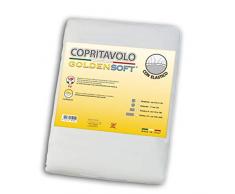 Table Goldensoft Ovale 140 x 220 cm avec protège-Table élastique, fabriquée en Italie