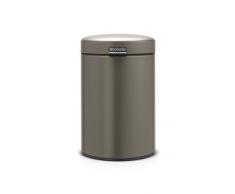 Brabantia Poubelle Murale NewIcon,3 litres -Platine
