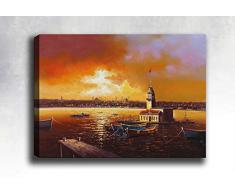 Bonamaison Peinture sur toile, multicolore, 50 x 70 cm - ConÃ§u et fabriquÃ© en Turquie