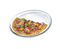 Bohemia Cristal 093 006 152 SIMAX Assiette à Pizza Diamètre 32 cm en Verre Borosilicate résistant à la Chaleur Assiette à Pizza, Verre, Transparent, 32 x 32 x 1,5 cm
