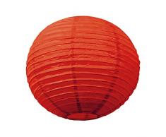 Party Pro 5029L Lanterne Japonaise, Papier de Riz, Rouge, 50 x 50 x 50 cm
