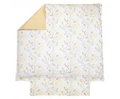 Sanderson Housse de Couette Plein ete Miel 240 x 220 cm - Satin 100% Coton