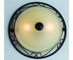 Plafonnier métal, cuivré, antique,D:370, H:145, excl. 2xE27 60W 230V