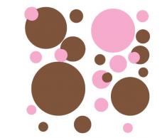 Thedecofactory RoomMates RMK1245SCS Stickers muraux décoratifs en forme de pois Marron/bleu