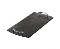 The Just Slate Company Grand plateau de service avec poignÃ©es en bois de cerf