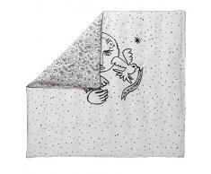 Essix x Castelbajac - Housse de couette Roi Meow & Juliette Satin de coton Gris 200 x 200 cm