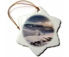 3dRose Hot Vapeur Rising Ã partir de la Centrale GÃ©othermique de Plante Bjarnaflag, lIslande Flocon de Neige Ornement, Multicolore, 7,6Â cm