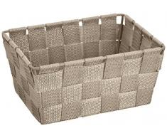 Wenko 21350100 Adria Corbeille Mini pour Salle de Bain Long Taupe Dimensions 19,5 x 14,2 x 10 cm