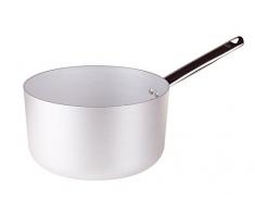 Pentole Agnelli Ligne Aluminium 3Â mm Casserole Haute avec 1Â Manche 30Â cm Argent