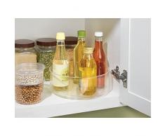 InterDesign Cabinet/Kitchen Binz plateau tournant, petite Ã©tagÃ¨re tournante en plastique, transparent
