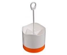 Premier Housewares 0805156 Ãgouttoir Ã Couverts avec 4 Compartiments Plastique Orange/Blanc