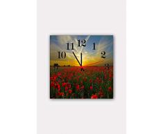 Bonamaison Horloge Murale en MDF, Multicolore, 30 x 30 cm
