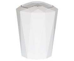 Spirella 10.18129 crystal poubelle 5 l blanc