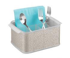 InterDesign 34982EU Twillo Compartiment Ã Couverts Plastique MÃ©tallisÃ©/Transparent