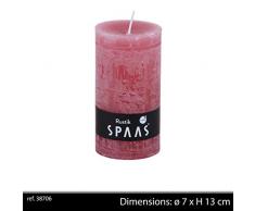 Spaas Bougie Cylindre Rustique 70/130 Rose, 70 x 130 cm