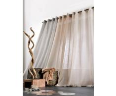 Linder 1071 /10/375AB Voilage Jasmin Blanc Oeillets 145 x 240 cm