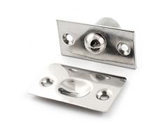 Armoire de porte ton argent en acier inoxydable avec loquet de